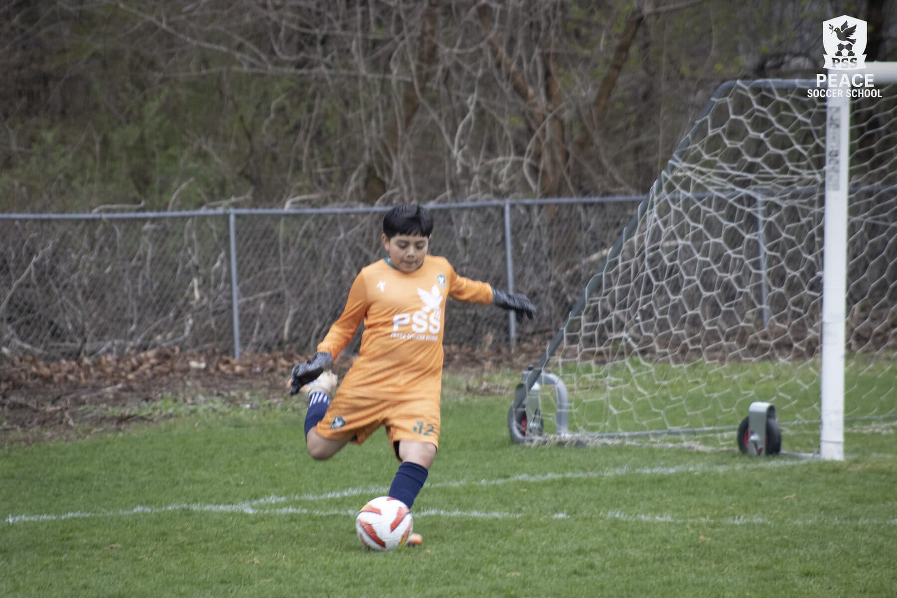 Peace Soccer School goalkeeper action