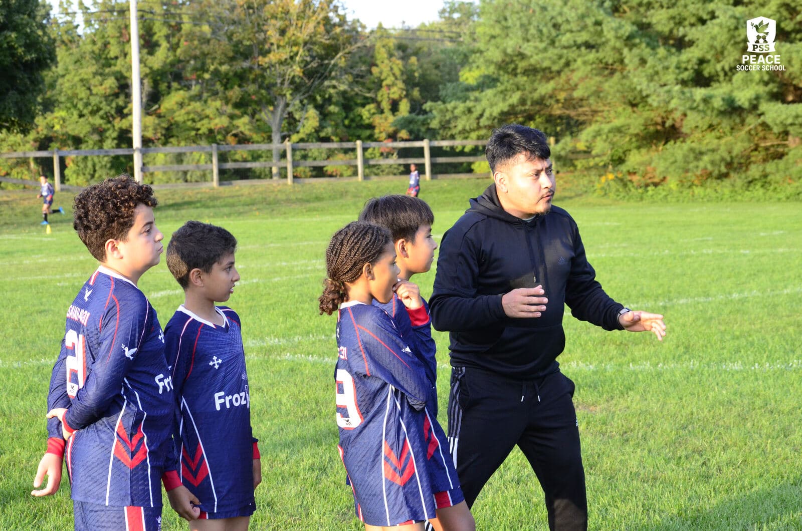 A PSS coach working with young players